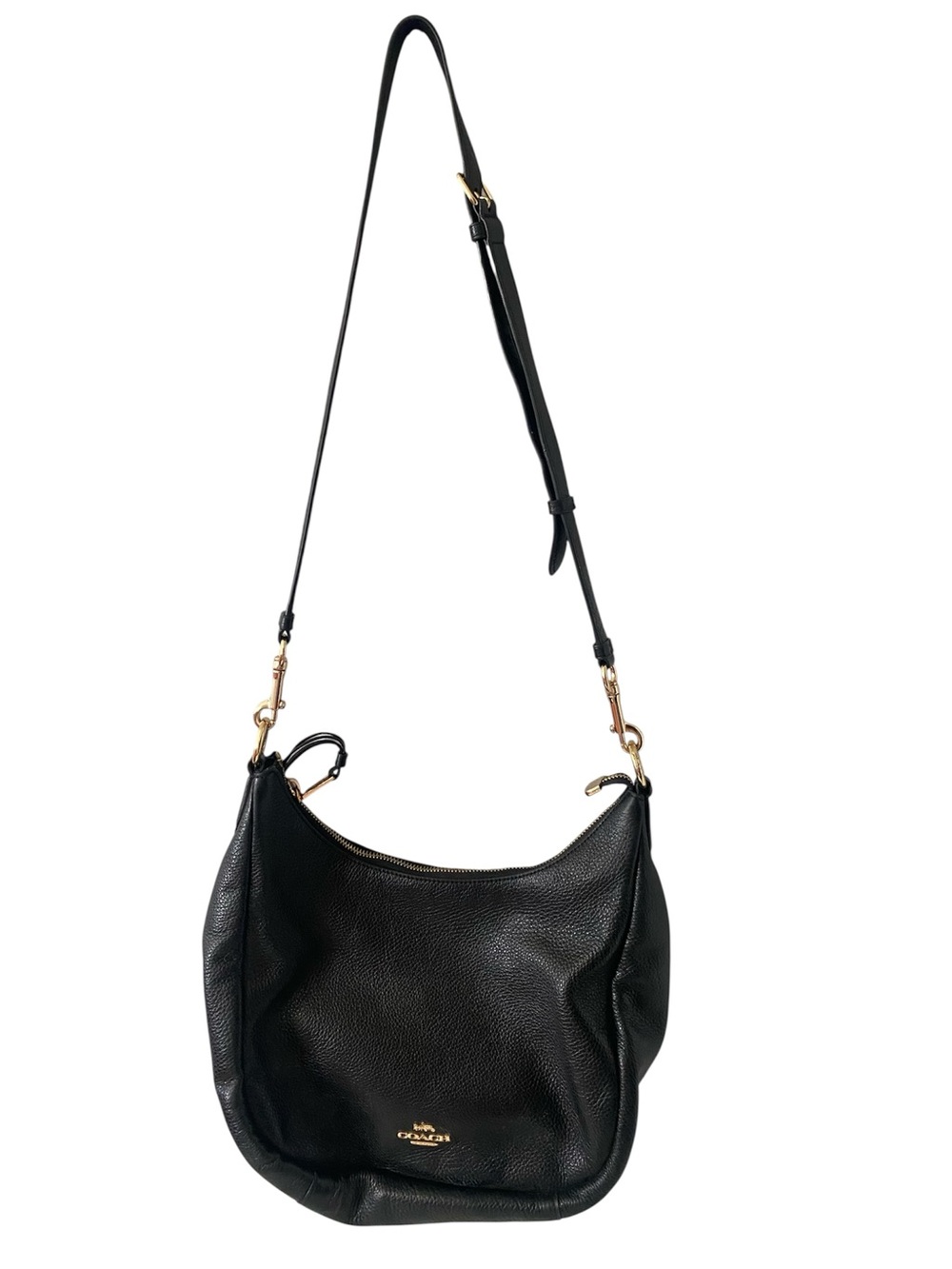 Coach Black Pebbled Leather Hobo Shoulder Bag D2222-C9190